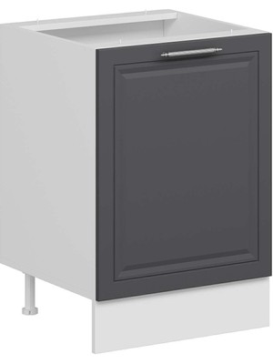 Alvinka Mutfak Modül Mbr_c Alt 1K1R 60CM Dolap Beyaz Antrasit Mdf