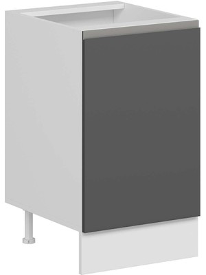 Alvinka Mutfak Modül Hg_j Alt 1K1R 50CM Dolap Beyaz Antrasit Mdf