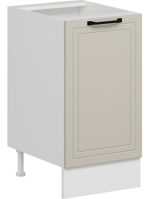 Alvinka Mutfak Modül Mbr_a Alt 1K1R 45CM Dolap Beyaz Kumtaşı Mdf
