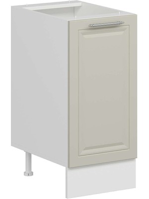 Alvinka Mutfak Modül Mbr_c Alt 1K1R 40CM Dolap Beyaz Kumtaşı Mdf