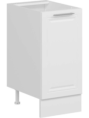 Alvinka Mutfak Modül Mbr_c Alt 1K1R 40CM Dolap Beyaz Beyaz Suntalam