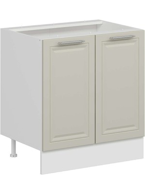 Alvinka Mutfak Modül Mbr_c Alt 2K1R 80CM Dolap Beyaz Kumtaşı Suntalam