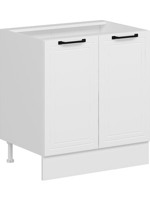 Alvinka Mutfak Modül Mbr_a Alt 2K1R 80CM Dolap Beyaz Beyaz Suntalam