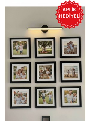 PremiumPort 20X20 cm Paspartu Temalı, Kişiye Özel Duvar Çerçeve Seti