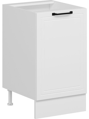 Alvinka Mutfak Modül Mbr_a Alt 1K1R 50CM Dolap Beyaz Beyaz Mdf