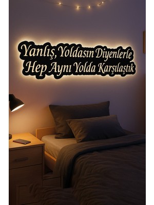 PremiumPort LED Işıklı Kişiye Özel Yazılar Dekoratif Duvar Tablosu, Gece Lambası