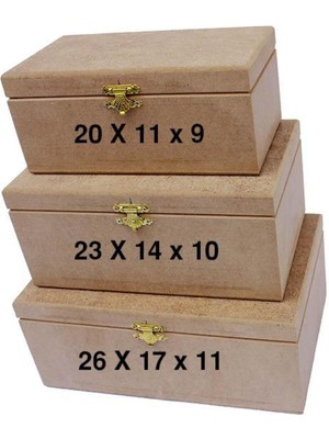 Özbience Dikdörtgen Ahşap Kutu Seti, Şık ve Dayanıklı Saklama Çözümü