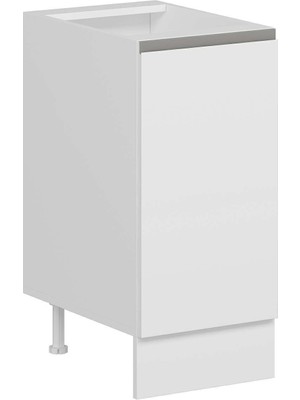 Alvinka Mutfak Modül Hg_j Alt 1K1R 40CM Dolap Beyaz Beyaz Mdf