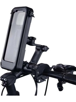 FRY Ally Motosiklet Bisiklet Için Su Geçirmez Gidon Bağlantılı Telefon TUTUCU-(5775)