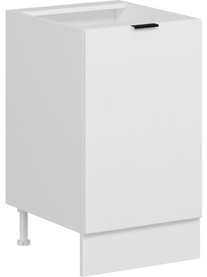 Alvinka Mutfak Modül Mbr_b Alt 1K1R 50CM Dolap Beyaz Beyaz Suntalam