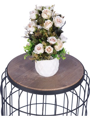 Yapay Çiçek Sitesi Beton Saksıda Yapay Çiçekli Tanzimler Model 9