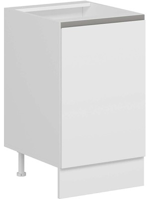 Alvinka Mutfak Modül Hg_j Alt 1K1R 50CM Dolap Beyaz Beyaz Mdf