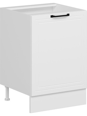 Alvinka Mutfak Modül Mbr_a Alt 1K1R 60CM Dolap Beyaz Beyaz Suntalam