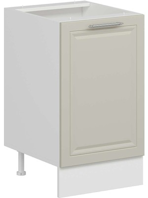 Alvinka Mutfak Modül Mbr_c Alt 1K1R 50CM Dolap Beyaz Kumtaşı Mdf