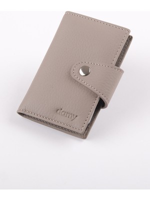 Ancora Leather Hakiki Deri Rfıd Korumalı Akordiyon Kartlık Unisex 49805 - Kırmızı