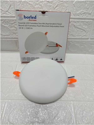 Borsan Ekim Aydınlatma 24 W Ayarlanabilir Yuvarlak Sıva Altı LED Panel Günışığı