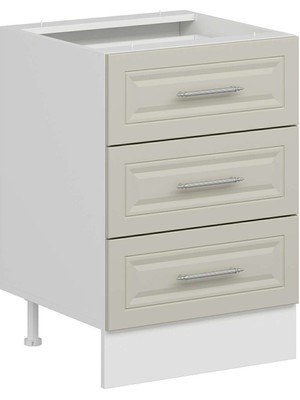 Alvinka Mutfak Modül Mbr_c Alt 3ç Nray 60CM Dolap Beyaz Kumtaşı Suntalam