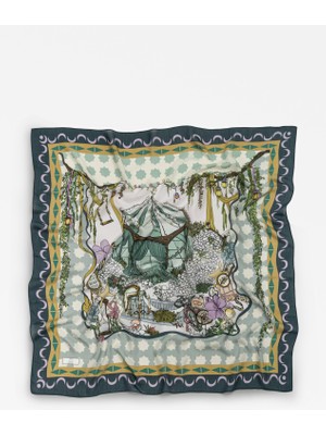 Fresh Starlıght Harmony Desen Floş Viskon Eşarp Ocean Blue