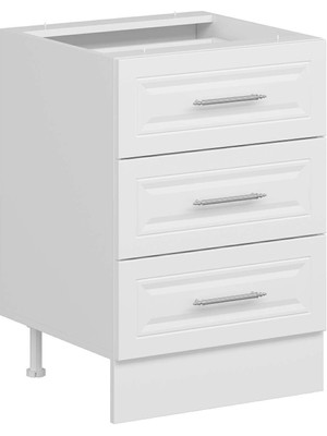 Alvinka Mutfak Modül Mbr_c Alt 3ç Nray 60CM Dolap Beyaz Beyaz Suntalam