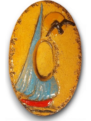 Toprakana Art Seramik Kapı No:0 _ 8×13×2 (Cm) Şamot Yelkenli Handmade