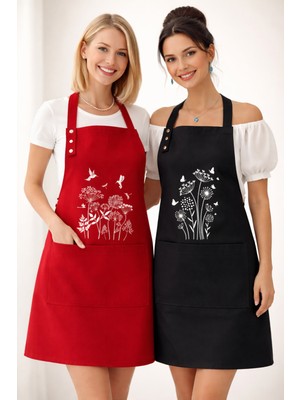 Hulganz Mutfak Önlüğü Seti 2'li Leke Tutmaz Kumaş Karahindiba Bulaşık Önlüğü Çeyizlik Önlük Atölye Önlüğü Önlüğü Sunum Önlüğü Bahçe Önlüğü Şef Önlüğü Barista Kafe Pastane Önlüğü Büfe Önlüğü Piknik Önlüğü