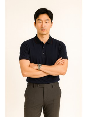 2988-1 Yaka ve Manşet Detaylı Pamuklu Polo Yaka Regular Fit T Shirt