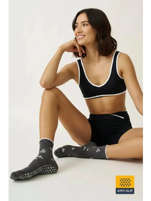 Dore Kadın Yeni Sezon Yoga Sports Trend Model Pilates ve Yoga Kaydırmaz Tabanlı Çorap