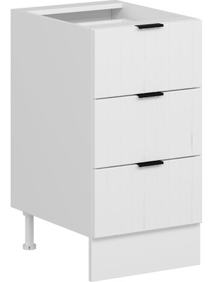 Alvinka Mutfak Modül Mbr_b Alt 3ç Nray 45CM Dolap Beyaz Beyaz Mdf