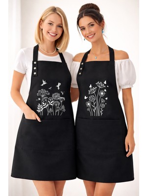 Hulganz Mutfak Önlüğü Seti 2'li Leke Tutmaz Kumaş Karahindiba Bulaşık Önlüğü Çeyizlik Önlük Atölye Önlüğü Önlüğü Sunum Önlüğü Bahçe Önlüğü Şef Önlüğü Barista Kafe Pastane Önlüğü Büfe Önlüğü Piknik Önlüğü