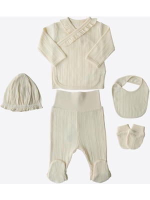 Kitikate Organij Jaclin 5'li Zıbın Set Natural