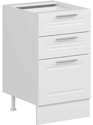 Alvinka Mutfak Modül Mbr_c Alt 3Ç1B2K Nray 50CM Dolap Beyaz Beyaz Mdf