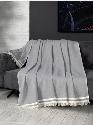 Denizli Concept Alinda Pamuklu Kaymaz Terletmez Koltuk Örtüsü (170X230) - Gri