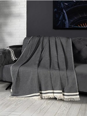 Denizli Concept Alinda Pamuklu Maxi Boy Kolları Kapatan Kaymaz Terletmez Koltuk Örtüsü (170X300) - Antrasit