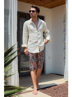 Remsa Mayo Desenli Erkek Şort Kapri Mayo Rks-05 Remsa Mayo