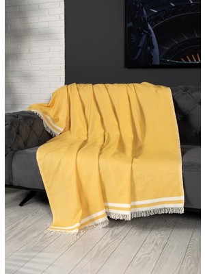 Denizli Concept Alinda Pamuklu Maxi Boy Kolları Kapatan Kaymaz Terletmez Koltuk Örtüsü (170X300) - Hardal