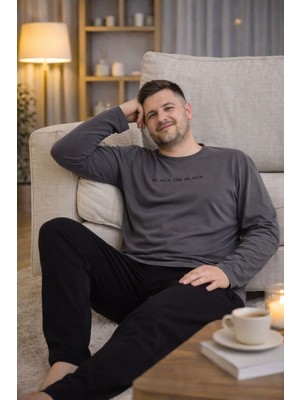 Nisanca Mevsimlik %100 Pamuk Büyük Beden Erkek Pamuk Pijama Takımı