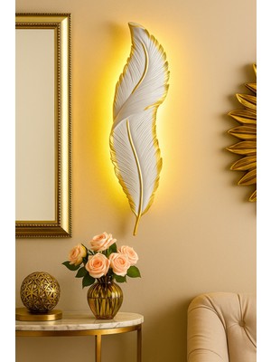 PremiumPort Led'li Tüy Aplik Dekoratif Duvar Süşü, Modern ve Şık Tasarım