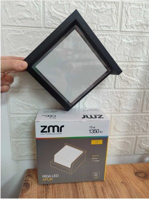 ZMR Ekim Aydınlatma 15W Riga LED Aplik Kare Kasa Günışığı