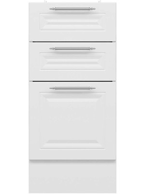 Alvinka Mutfak Modül Mbr_c Alt 3Ç1B2K Nray 40CM Dolap Beyaz Beyaz Suntalam