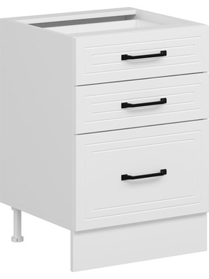 Alvinka Mutfak Modül Mbr_a Alt 3Ç1B2K Nray 60CM Dolap Beyaz Beyaz Suntalam