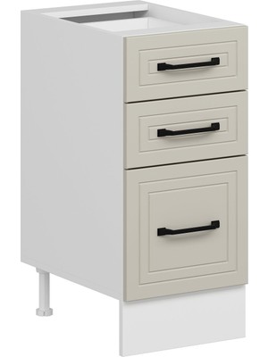 Alvinka Mutfak Modül Mbr_a Alt 3Ç1B2K Nray 40CM Dolap Beyaz Kumtaşı Suntalam