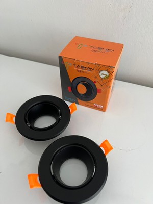 Genel Taşkın Dekoratif Spot Boş Kasa Paket Içi Ikili Siyah Kasa