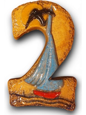 Toprakana Art Seramik Kapı No:2_ 8×13×2 (Cm) Şamot Yelkenli Handmade