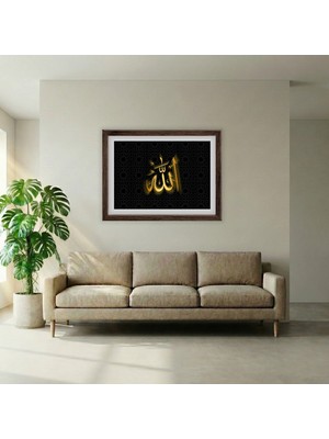 Omsa Grup IS16 - ''allah'' Yazılı Camlı ve Çerçeveli Tablolar