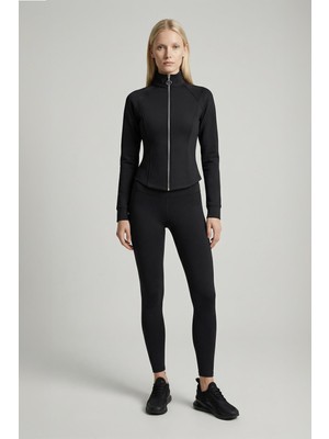 Rays 3074A Ön Fermuarlı Kısa Hırka Siyah