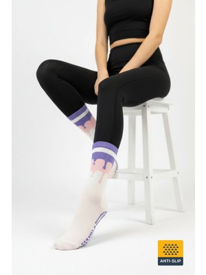 Dore Kadın Yeni Sezon Yoga Sports Trend Model Pilates ve Yoga Kaydırmaz Tabanlı Çorap