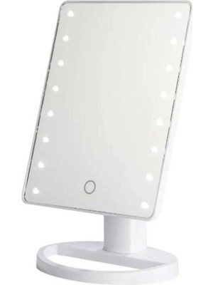 PremiumPort Dokunmatik LED Makyaj Aynası, Ayarlanabilir, Pilli, 21X17 cm