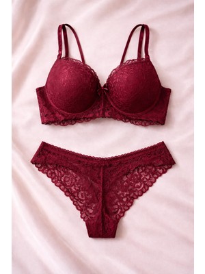 Solenıa Kadın Dantelli Balkonet Sütyen Külot Takımı