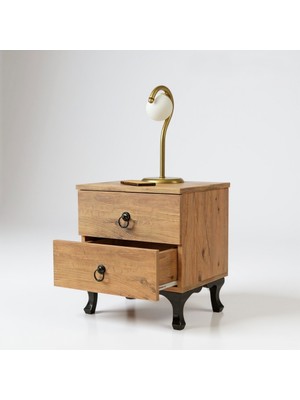 Sarenzo Mdf  Atlantik Çam Komodin (2 Çekmeceli)