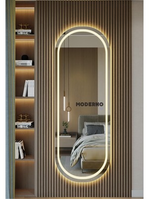 PremiumPort Gün Işığı Kumlamalı Dokunmatik Ledli Boy Aynası, Duvar ve Hol Için Şık Tasarım